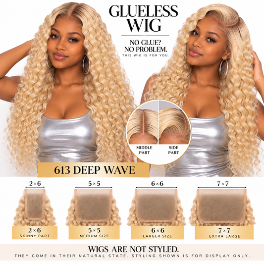 HD 613 Deep Wave Glueless Wig Collection