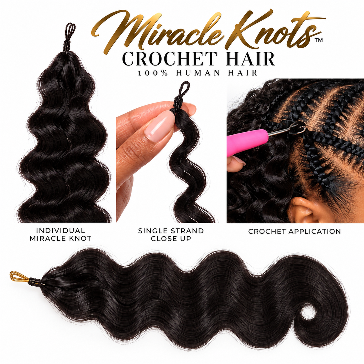 Miracle Knots Crochet Hair – Body Wave